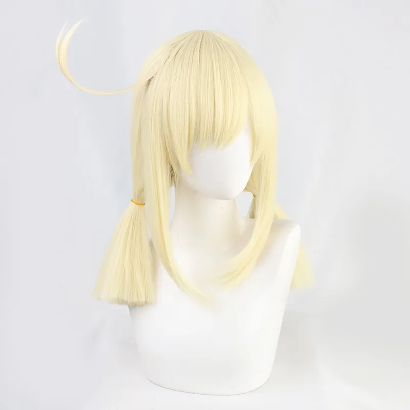 Genshin Impact Klee cosplay wig fluffy ahoge little girl runaway sun Halloween gift