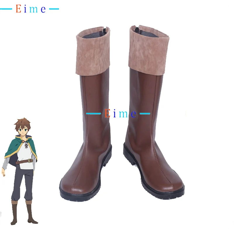 

Satou Kazuma Cosplay Shoes PU Leather Shoes Halloween Carnival Boots Anime Accessories Cosplay Props Custom Made