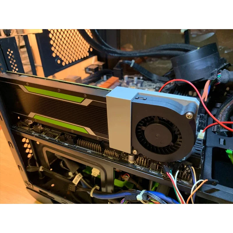 For NVIDIA Tesla P4 M4 T4 half-height graphics card cooling turbofan assembly 6CM 3D printing materials/-