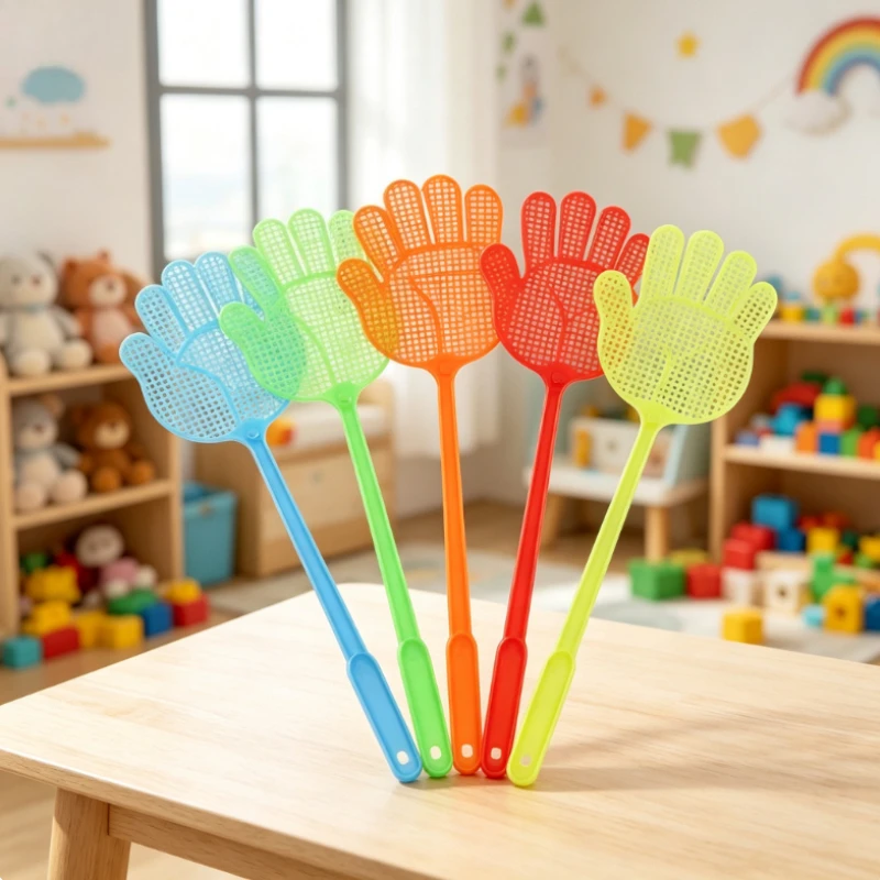 3/5pcs Multi Color Long Handle Fly Swatters, Durable Plastic Material, Ideal For Summer Mosquito & Insect Control. Random Shades