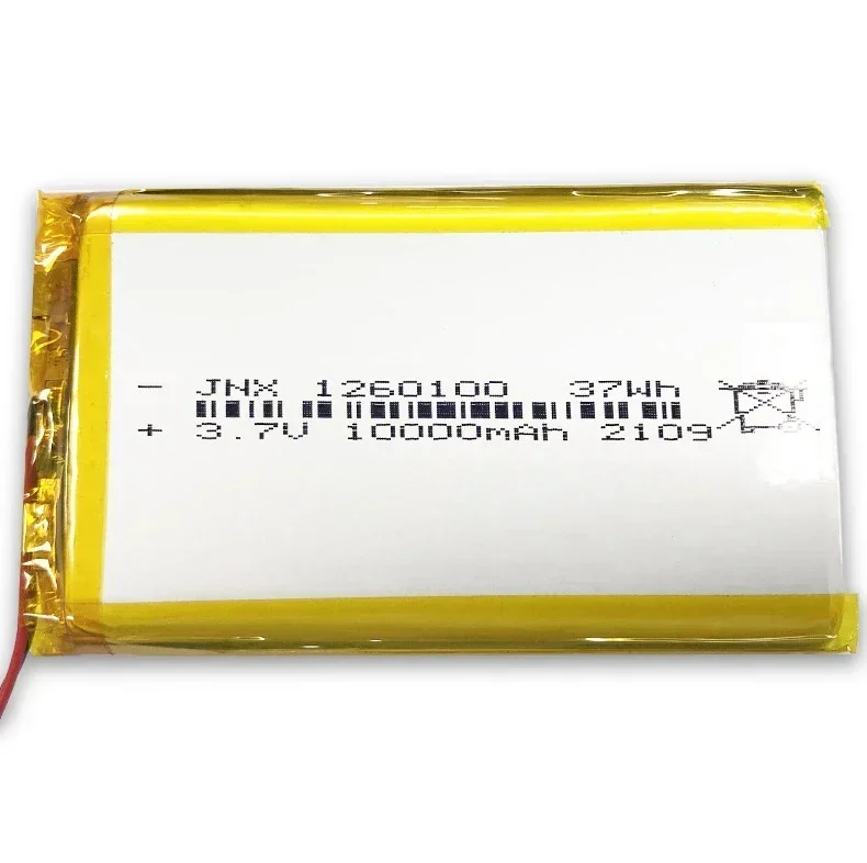 1260100 3.7V 10000mAh Real Capacity Lithium Polymer Battery Large Capacity for Mobile Power Supply Bluetooth Speaker Tablet PC