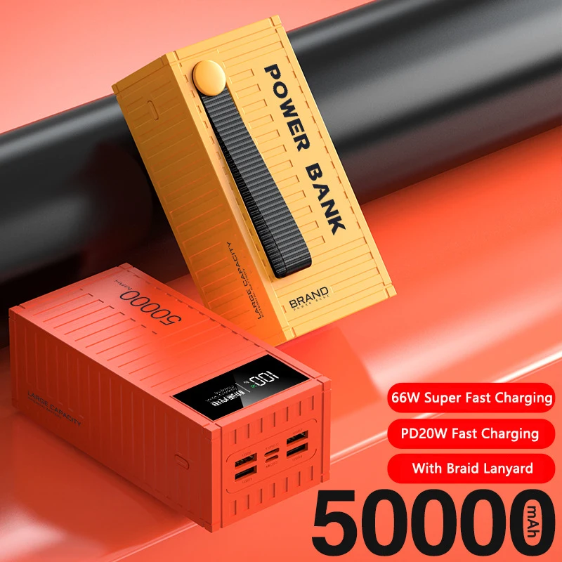 50000mAh Power Bank 66W Super Fast Charging Powerbank for iPhone 15 Xiaomi Samsung Huawei Portable Charger Station Spare Battery