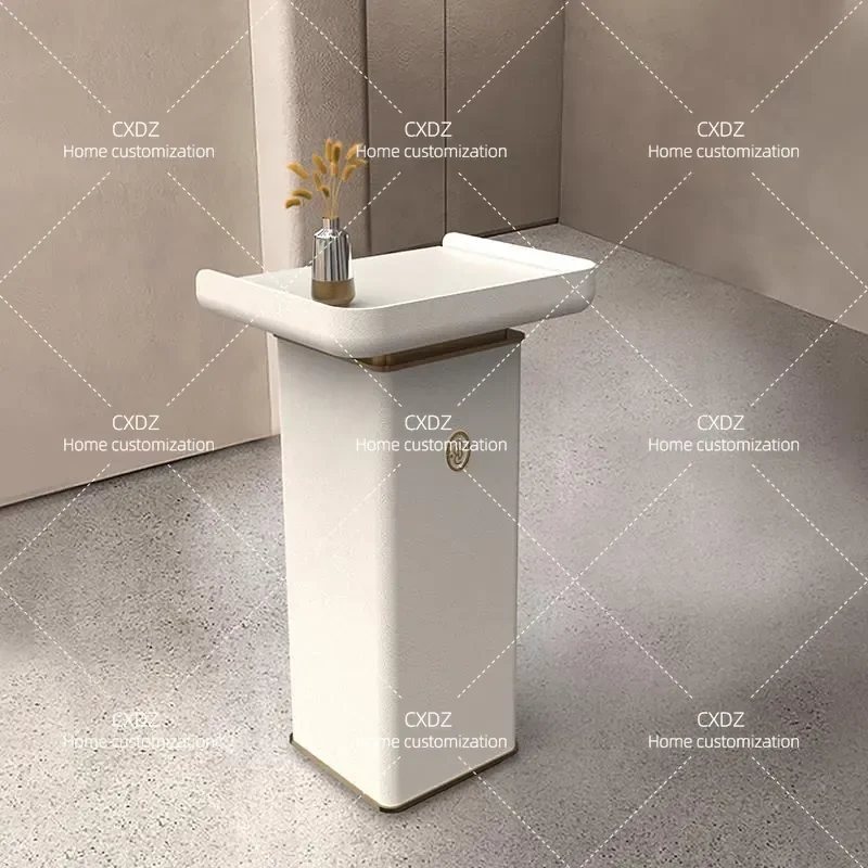 Leather reception table, welcome desk of 4S store at the front desk of light luxury company, simple and modern information
