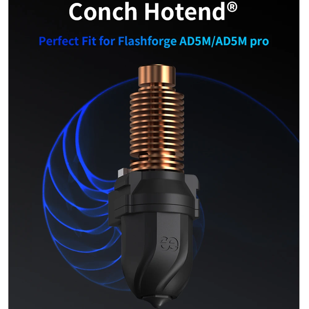 

Phaetus для 3d-принтера Flashforge AD5M 5M Pro, Conch Hotend со съемной насадкой, разные размеры для 3d-принтера Flashforge