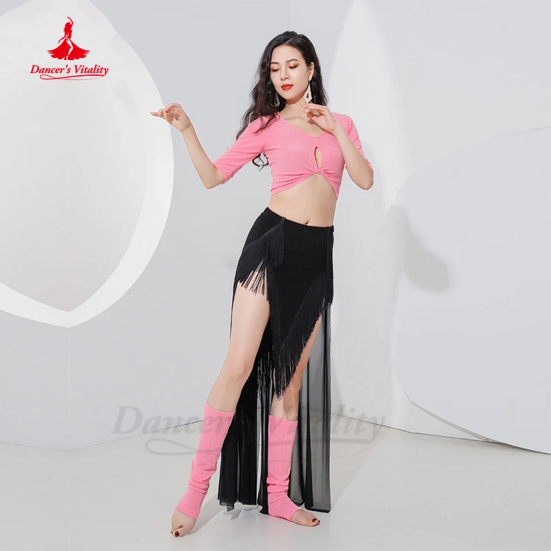 Belly Dance Training Suit for Women Modal Half Sleeves Top and Long Skirt Customsized Children Girl\'s Belly Dancing Wear Outfit