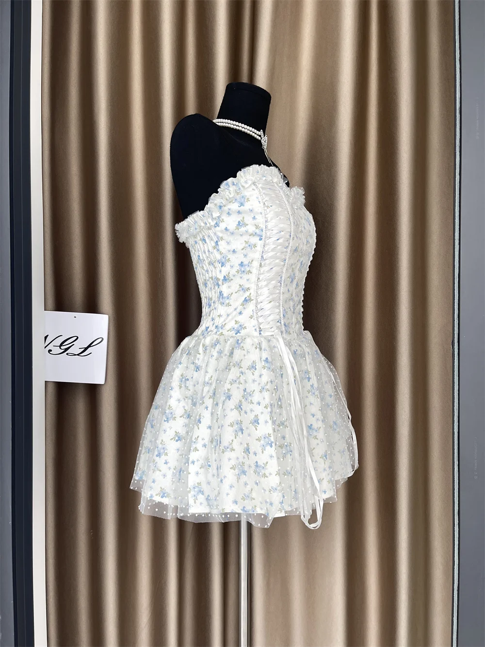 Vestido de fiesta estampado sin tirantes para mujer, Sexy, elegante, para fiesta de noche, Club de cumpleaños, Club nocturno, 2025