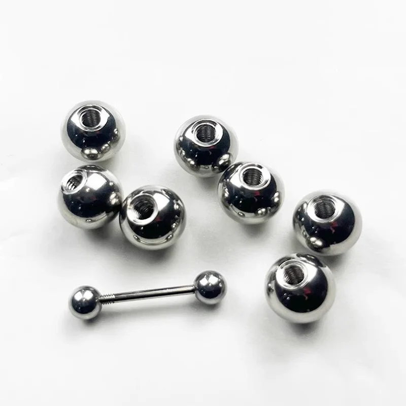 1/5/10/20pcs OD 6/7/8/9/10/11-60mm Threaded Half Hole Balls 304 Stainless Steel Drilling Ball Blind Hole Metric Female Thread M4