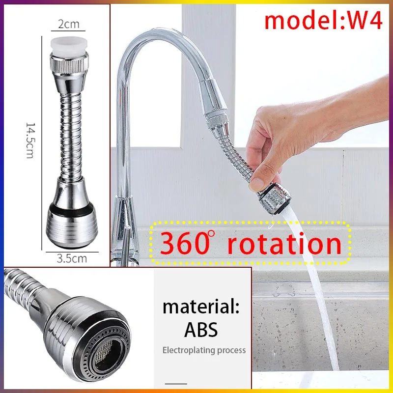 Kitchen Faucet Sink Shower Spray Faucet Pull-out Nozzle Waterfall 3-Way Connector Wash Basin Bathroom Toilet Faucet Head