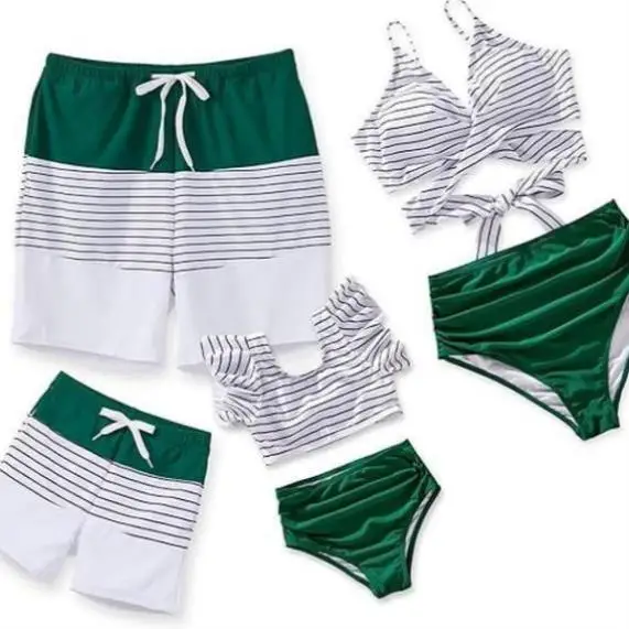 

Cross-Border New Mommy And Baby Matching Swimsuits Women's Sle NYF5550 Autumn Season T-irt ort Sve orts Length