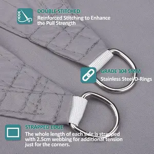 2/3/3. 6/5M Kanopi Layar Naungan Matahari Segitiga Kain Naungan Blok UV Tahan Air untuk Taman Teras Luar Ruangan Tenda Mobil Pelindung Matahari Halaman Belakang 10 mobil tenda atap penjualan terbaik - №