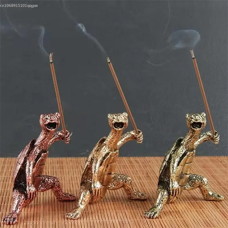 1PC Mini Turtle Shape Incense Stick Meditation Buddha Sandalwood Stick Holder Animal Incense Holders Home Furnishing Decoration