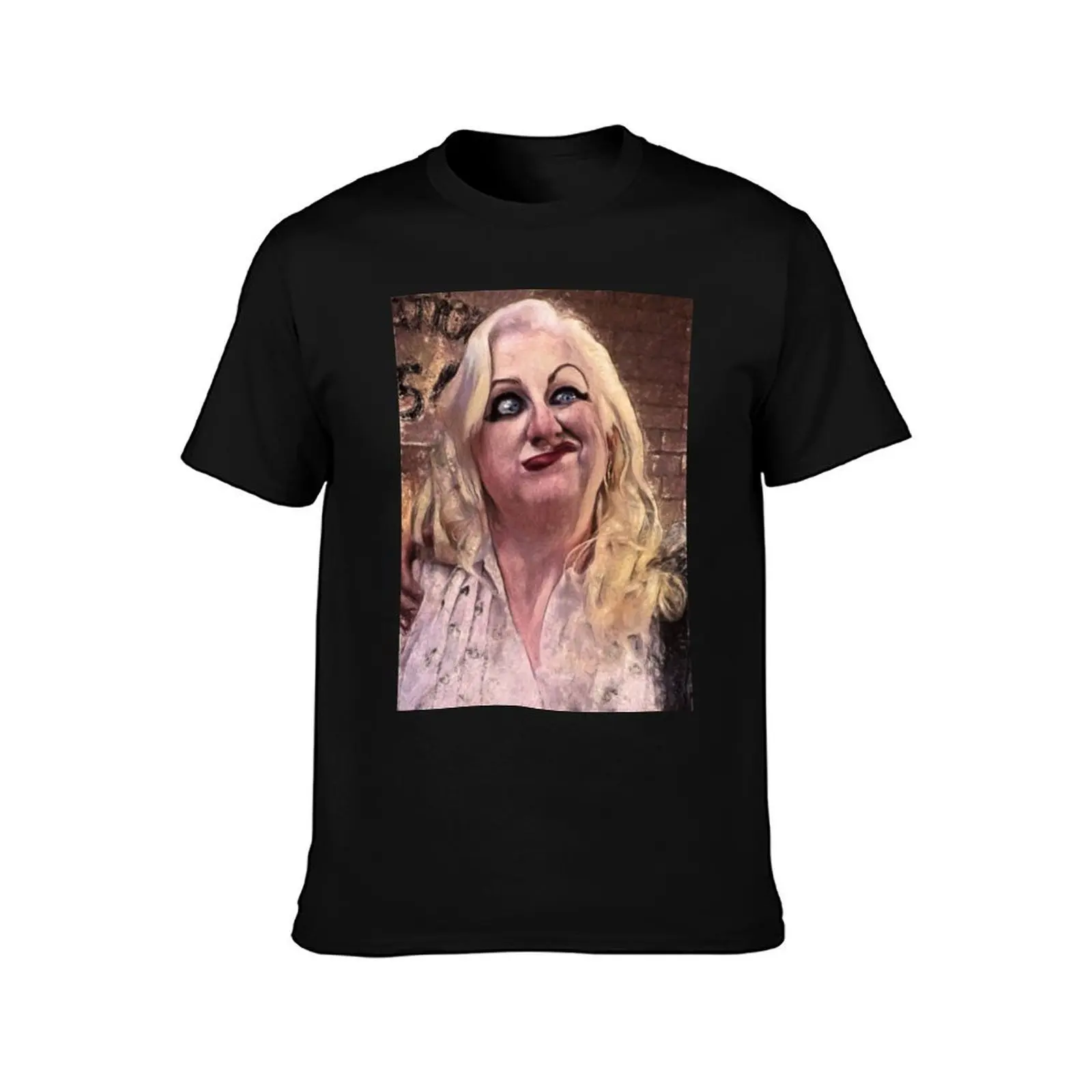 Hatchet Face T-Shirt Simple Casual Short Sleeve Cotton T-Shirt