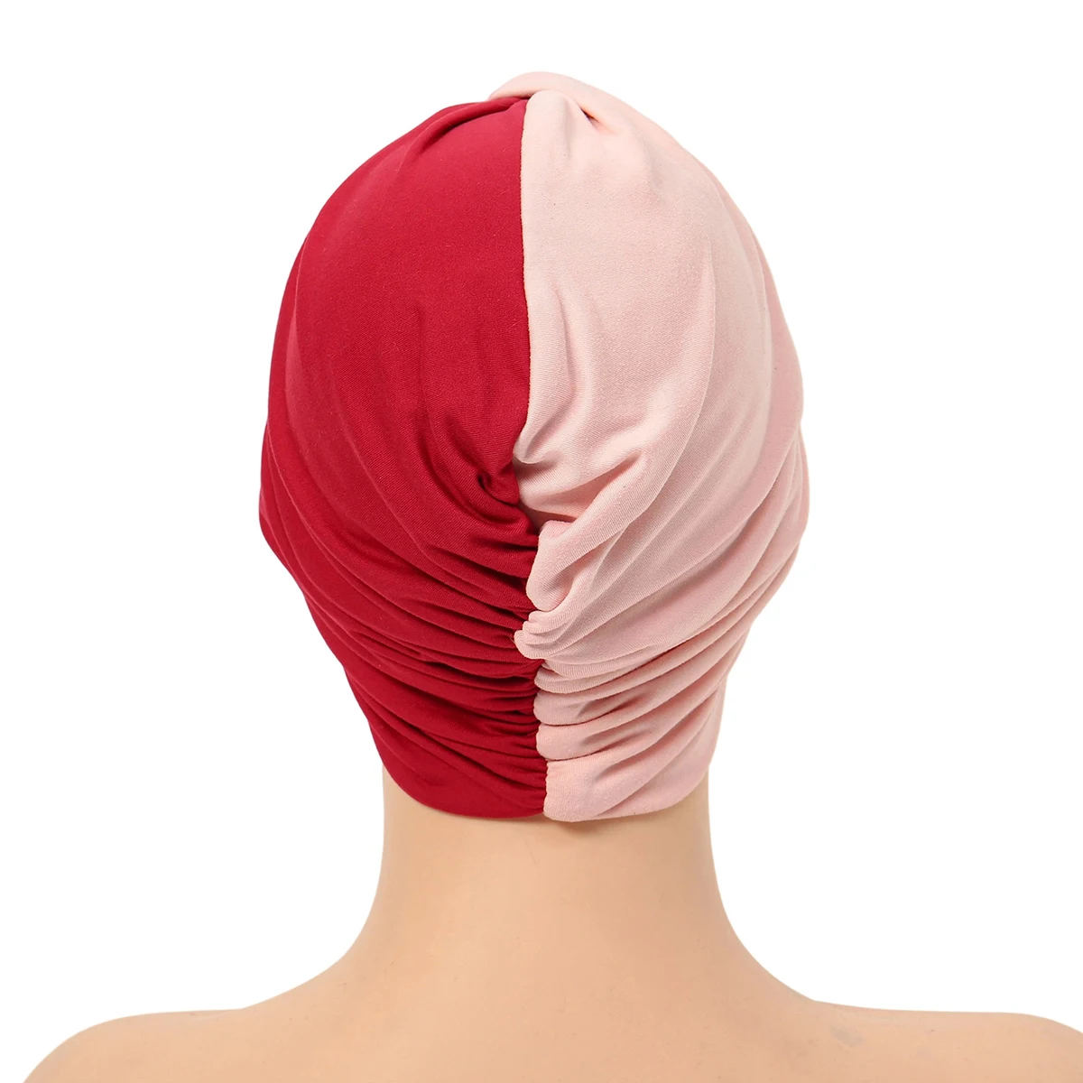 Muslim Color-blocking Hijab Cap Undercap Hijabs Women Abaya Islamic Abayas Jersey Instant Wrap Women Arabic Caps