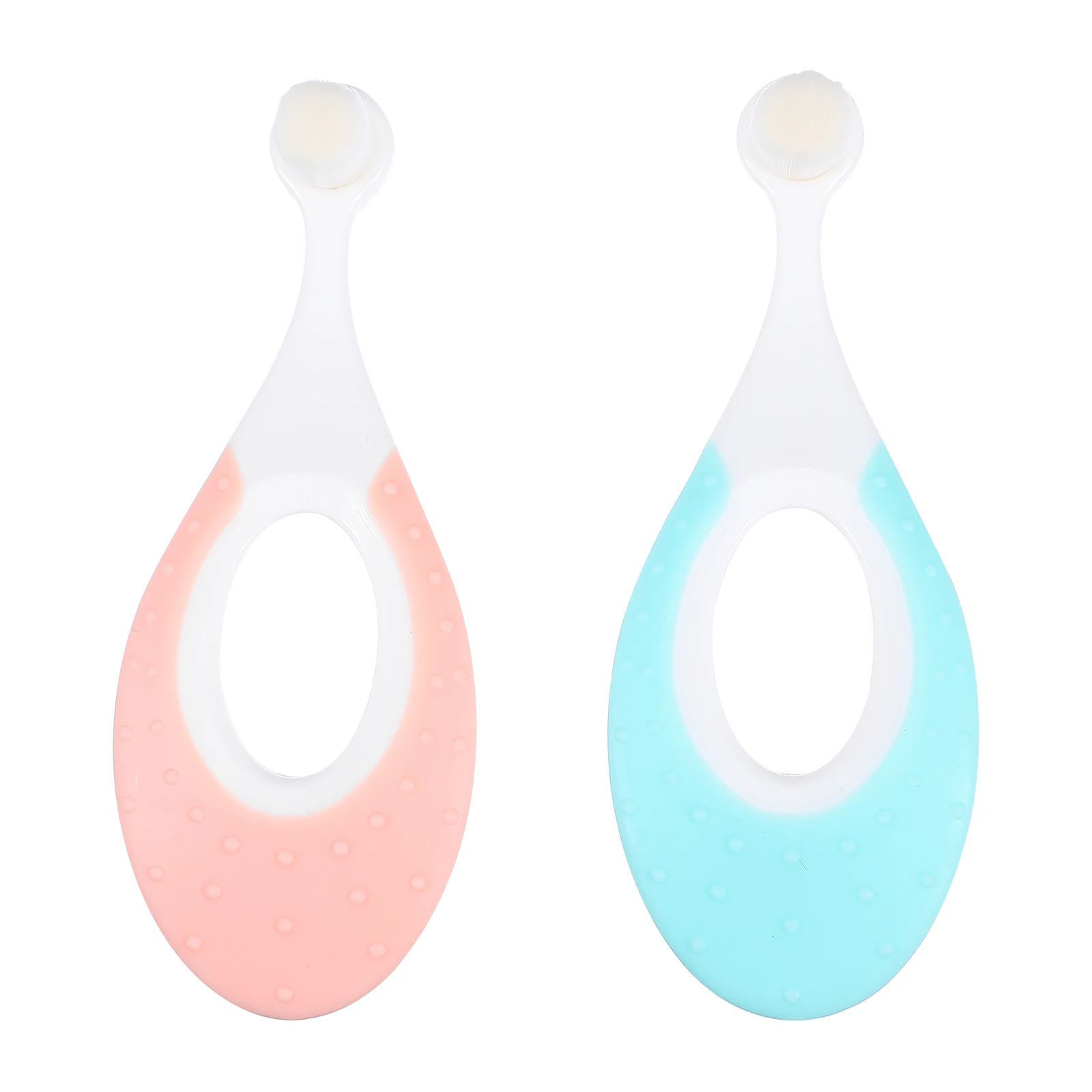 

2 Pcs Baby Teeth Training Toothbrush Kids Toddler Pink Soft Bristles al Care Small Size Gentle Gum Secure Healthy Material