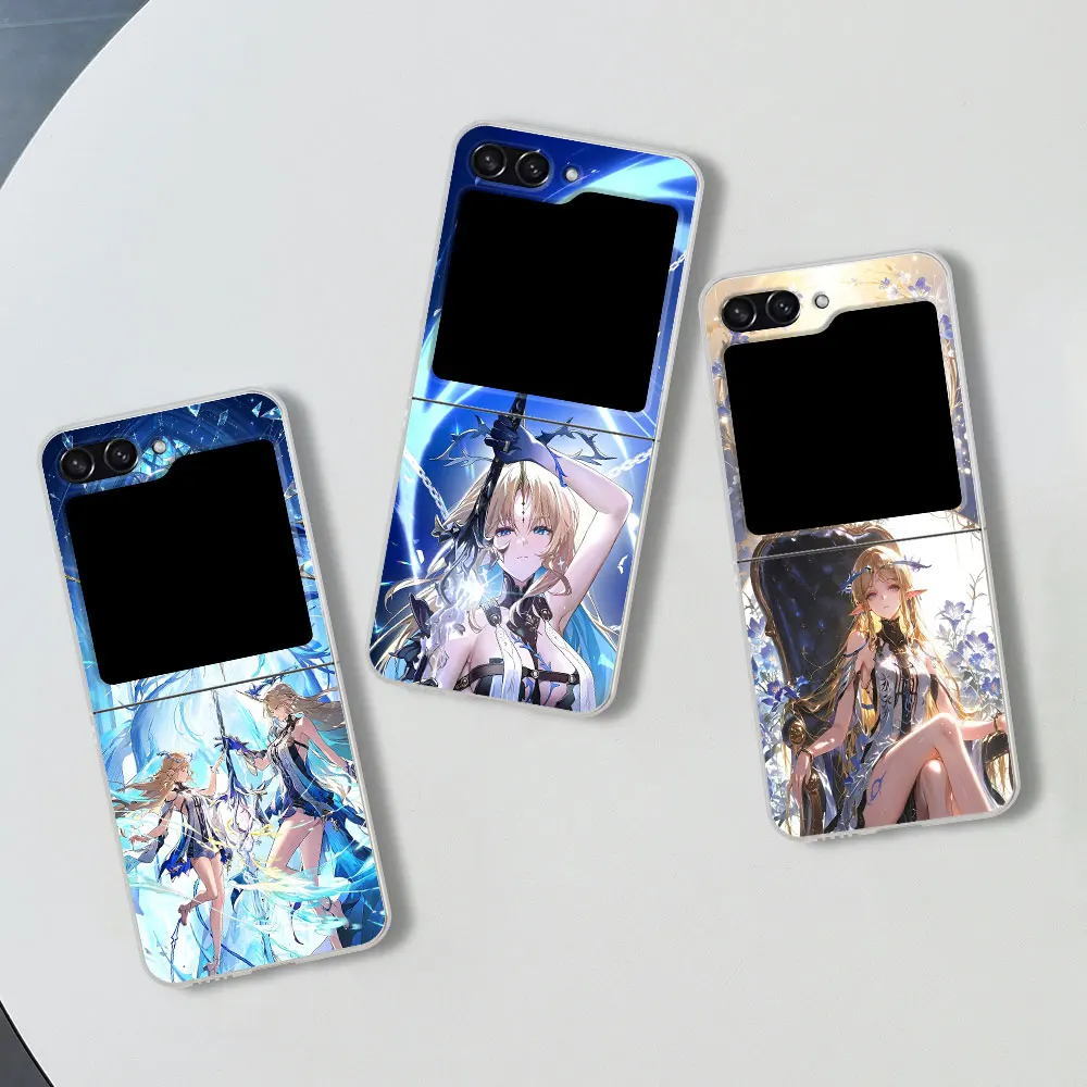 Cell Phone Case For Samsung Galaxy Z Flip6 Flip5 Transparent Cover Z Flip 5 6 TPU Folding Zflip5 Zflip6 Cartoon Cute Cartethyia
