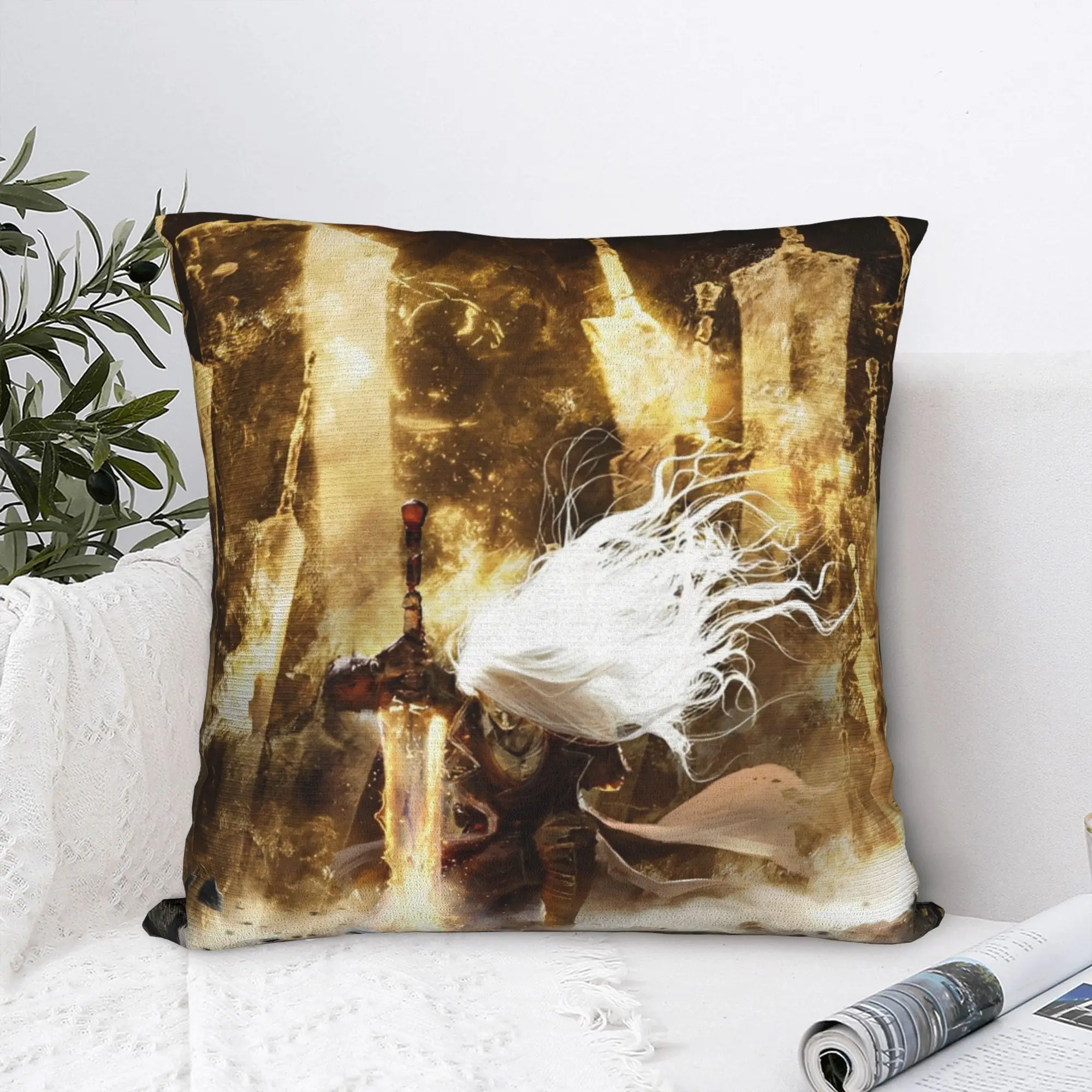 Printed Clair Obscur Expedition 33 Simon Pillowcase Polyester Cushion Cover Decorations Video Game Pillow Case Cover Home 40cm