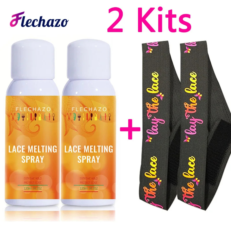 Lace Melting Spray Sweatproof 2Packs Glueless Hair Adhesive For Lace Wigs Edges Control Spray Lace Melted Spray Quick Weave