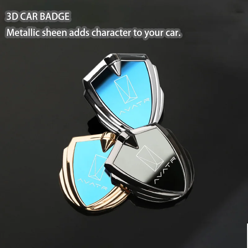 For Avatr 11 12 07 Roof Rims Diffuser Car Key Case Interior Logo Accessories Car 3d Body Metal Emblem Shield Sticker Decorative