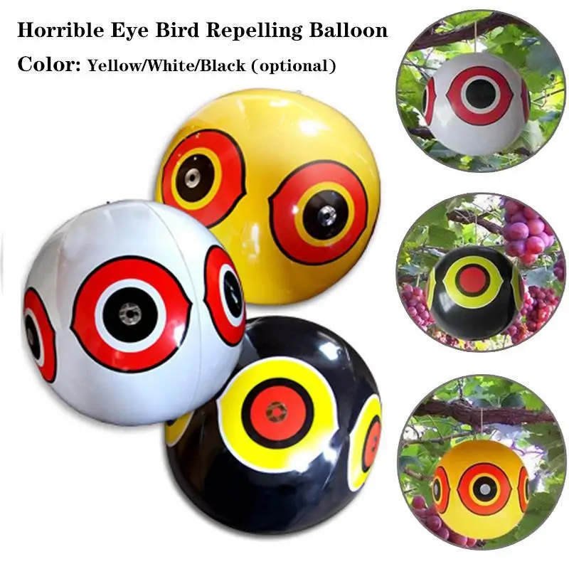 1pcs Bird Repeller Inflatable Terror-Eyes Scare Balloon Anti Bird Repellent Bird Repellent Predator Farm Orchard Protector