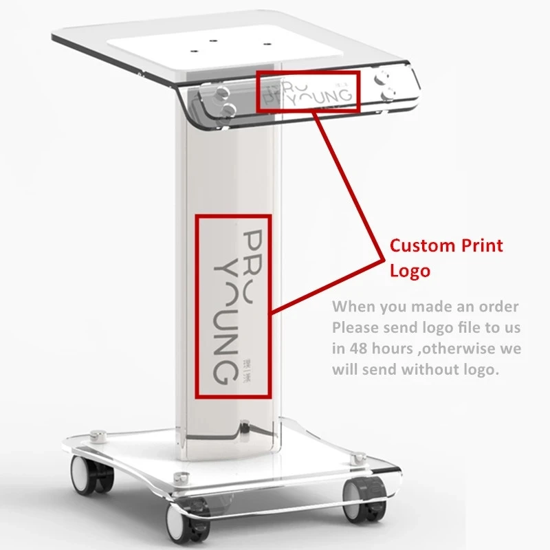 Customer Print Logo Desktop Beauty Salon Trolley Cart Pedestal Rolling Wheel Aluminum Stand Personal Care Appliance Parts