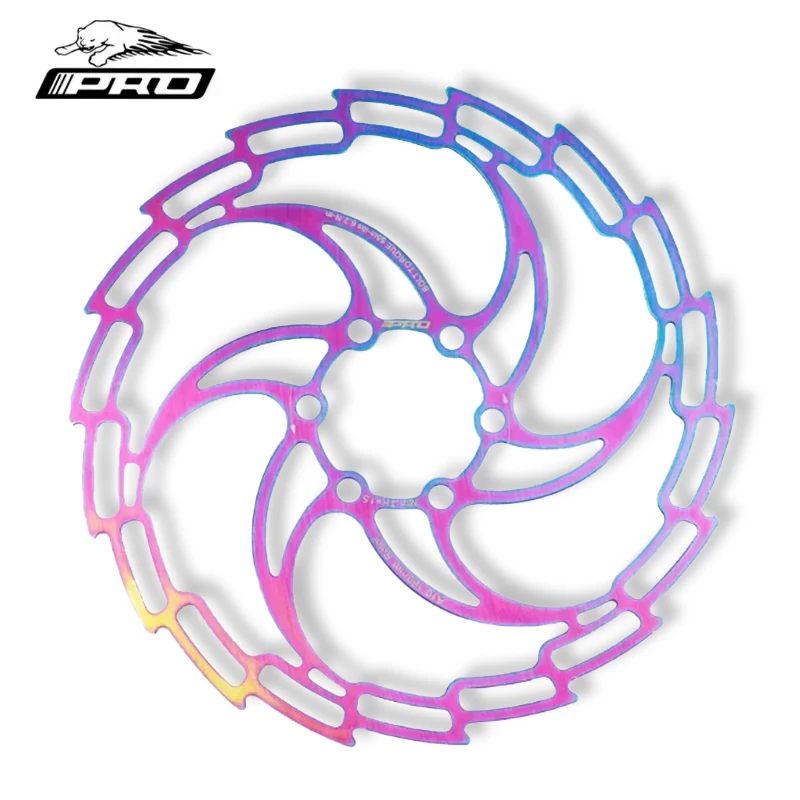 

IIIPRO Brake Disc Six Nail Bicycle Pads Colorful Stainless Steel 160mm 180mm 203mm MTB Mountain Road Bike Brakes Rotors Parts