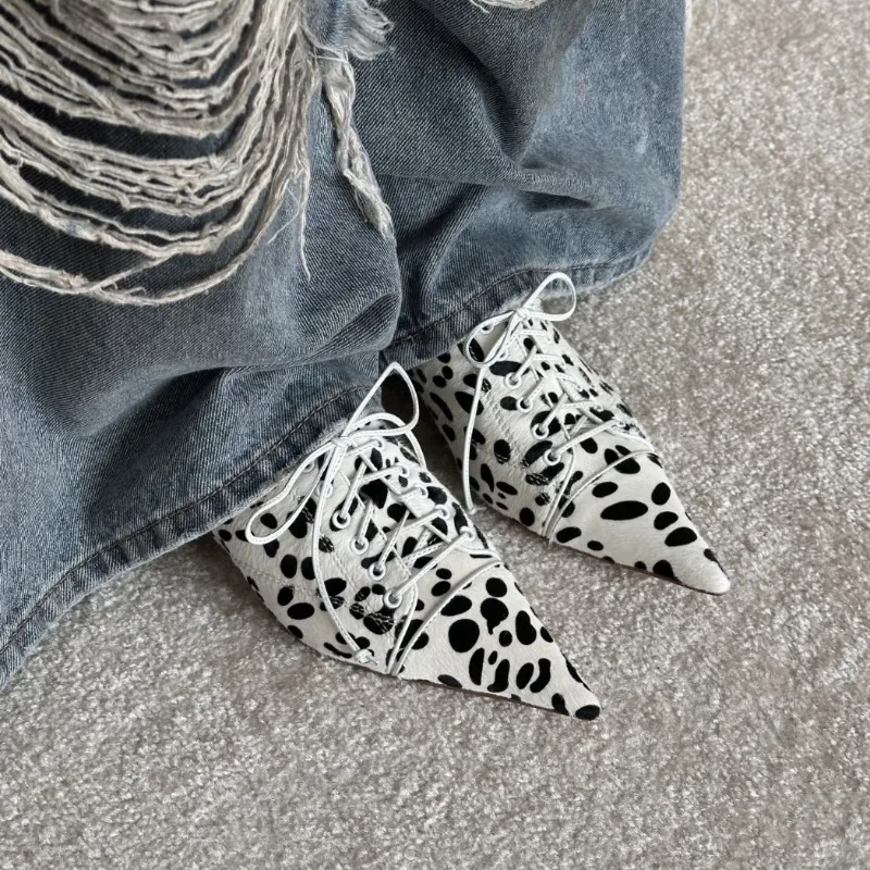 

Fashion Women Shoes Retro Leopard Print Mueller Slippers for Woman Comfort Pointed Tip Casual Shoes Designer Shoes Zapatos Mujer