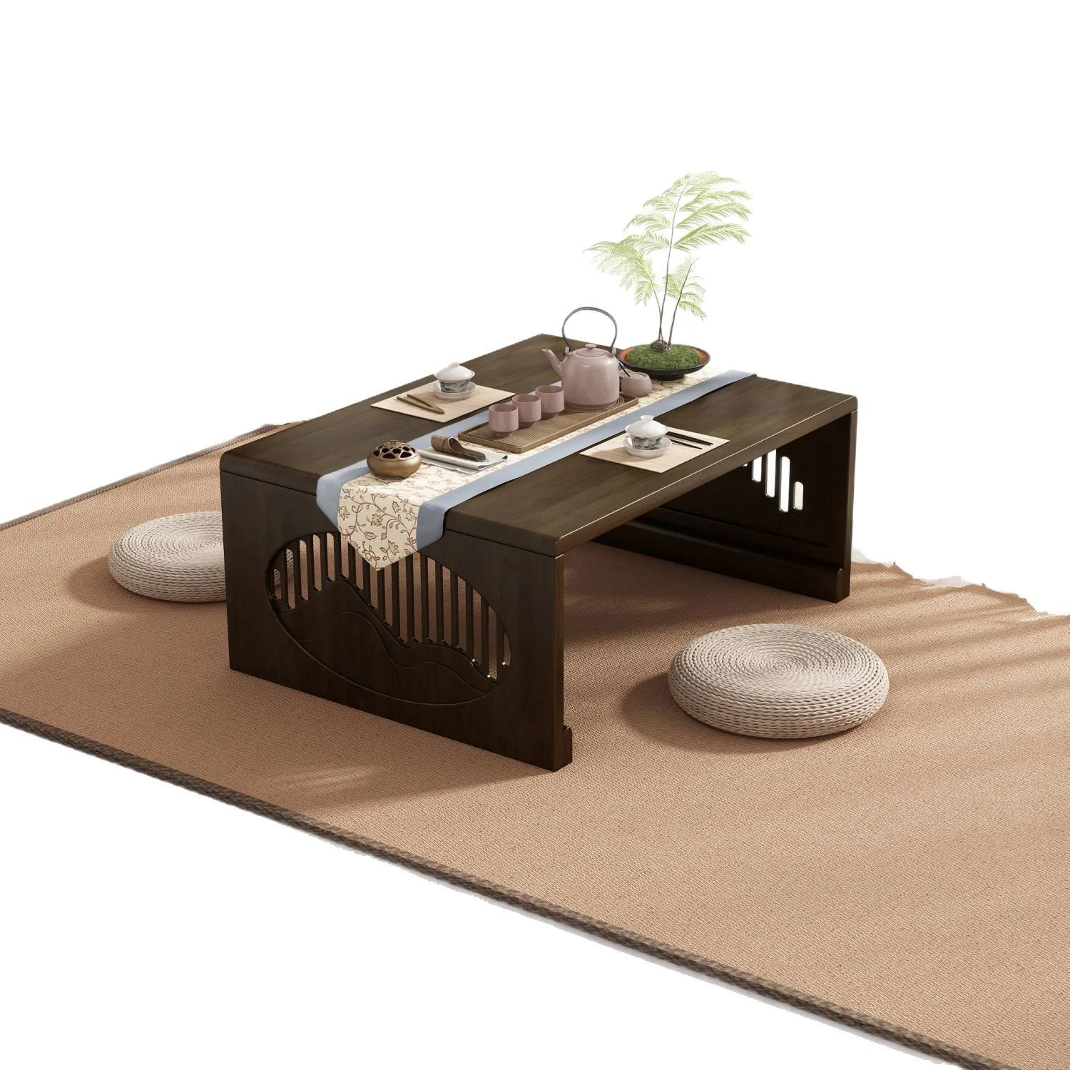 For New Chinese bay window light luxury small table kang  tatami tea  folding kang  window sill coffee