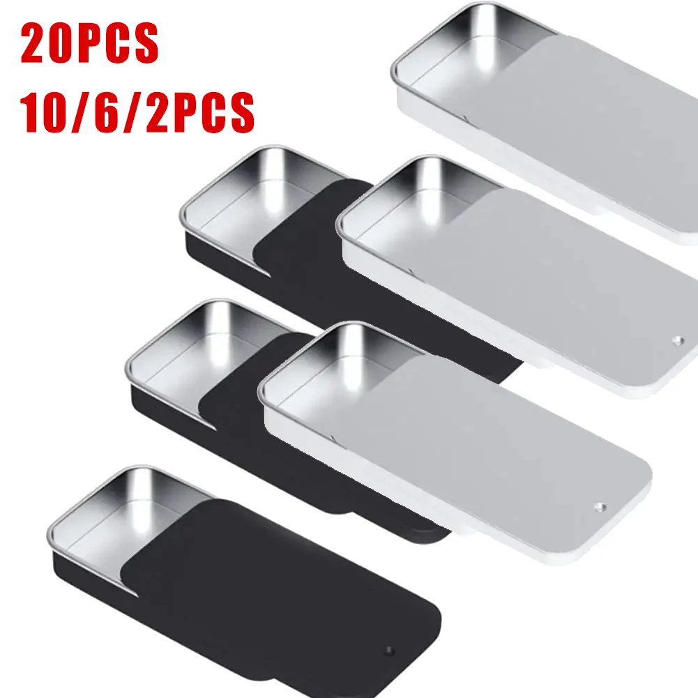 Metal Rectangular Empty Mini Tin Box Rust-proof Storage Organizer Mini Tin Box Tinplate Push Candy Pill Cases with Push Lid