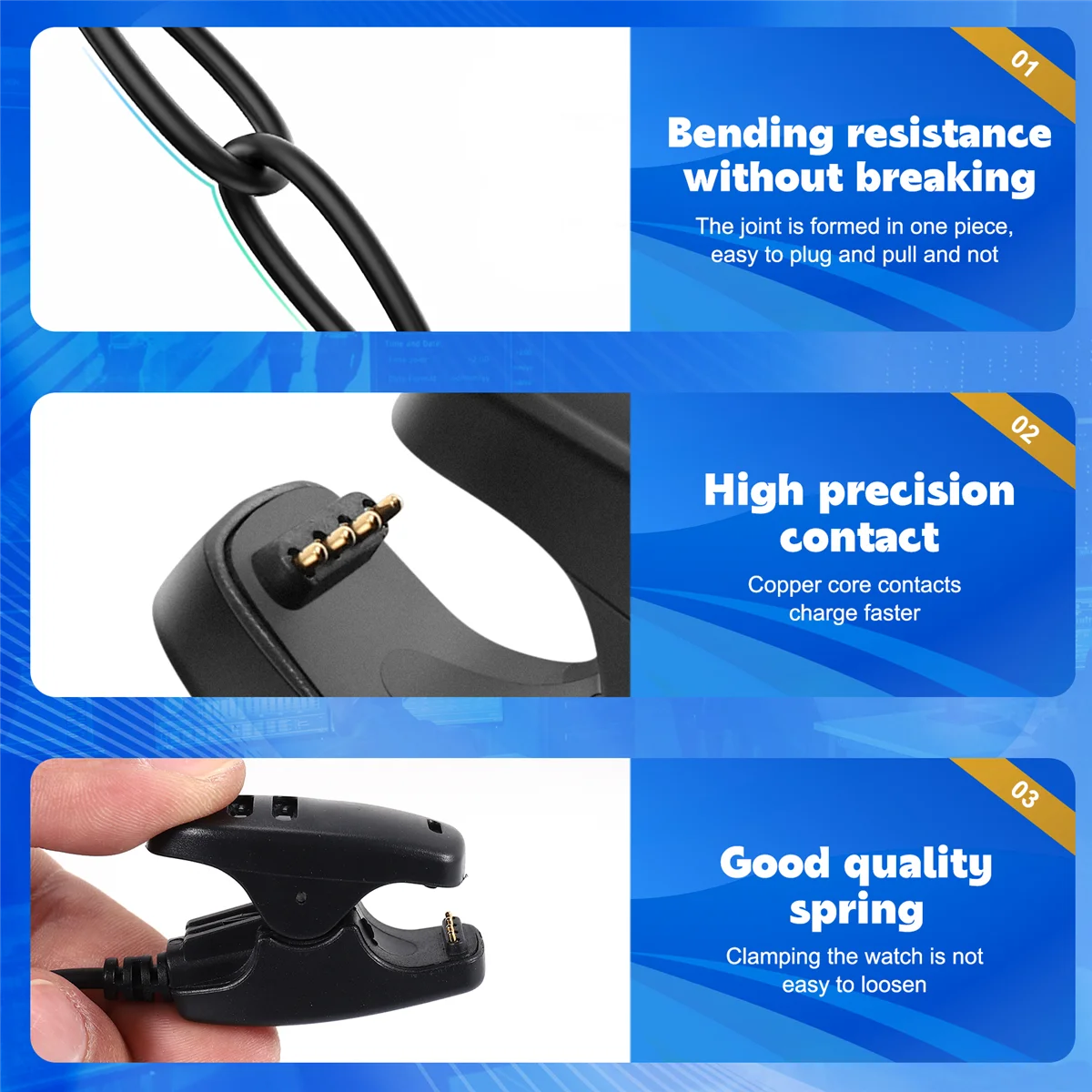 حامل شحن كابل شاحن USB لـ Suunto 5 ، ساعة ذكية Traverse Alpha