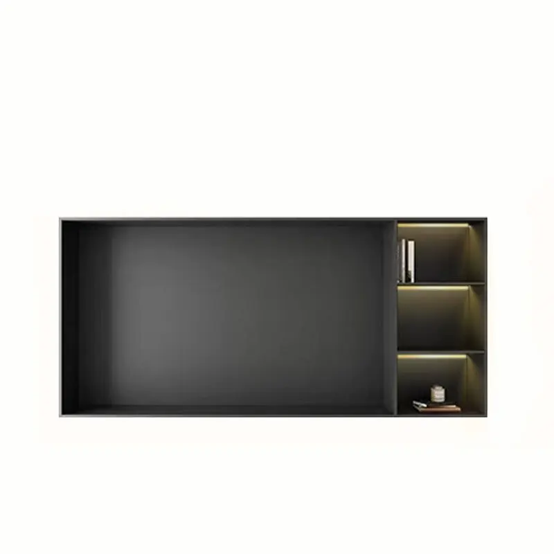304 stainless steel TV niche embedded background wall embedded frame metal 75/85/100 inch customization