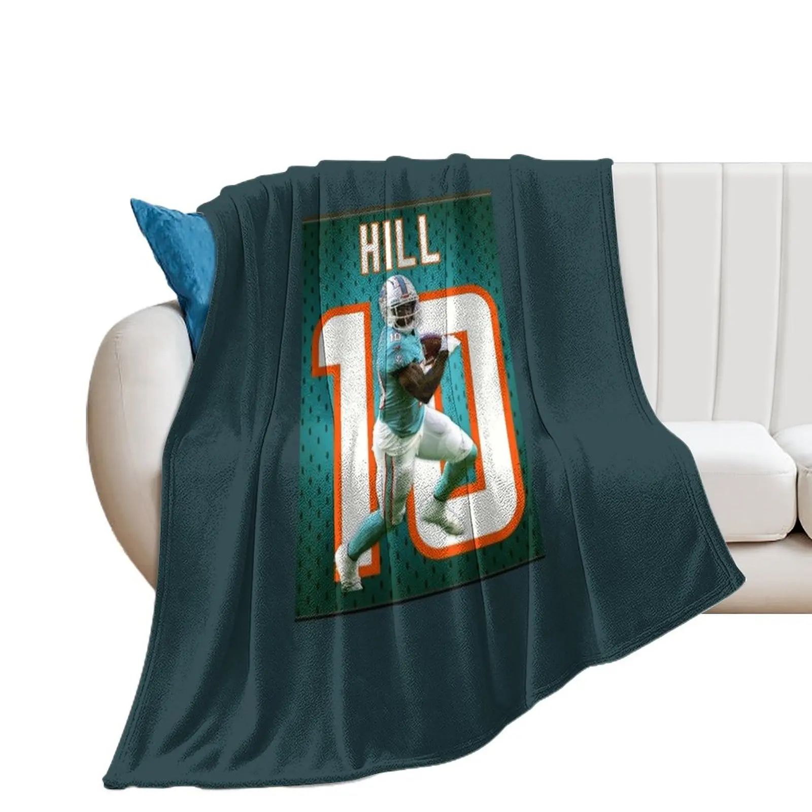 Tyreek Hill Dolphins Spiral Throw Blanket Sofa Blankets For Bed Stuffeds Blankets