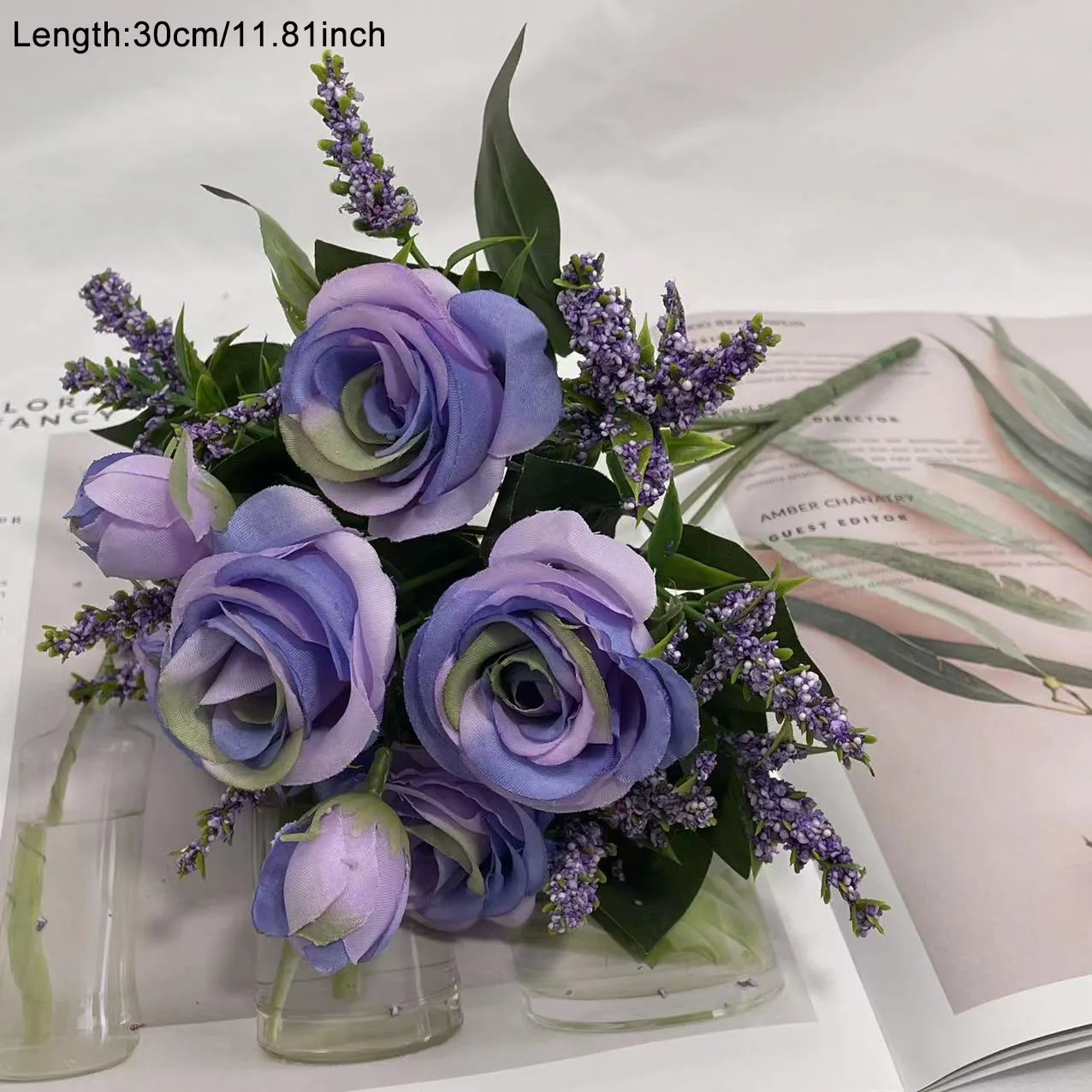 Künstliche Pfingstrose, rosa Rosen, Blumenstrauß, Seidenblumen für Hochzeit, Schreibtisch, Zimmer, Party, Blumenstrauß, gefälschte Blumenarrangements, Heimdekoration – Detail 3