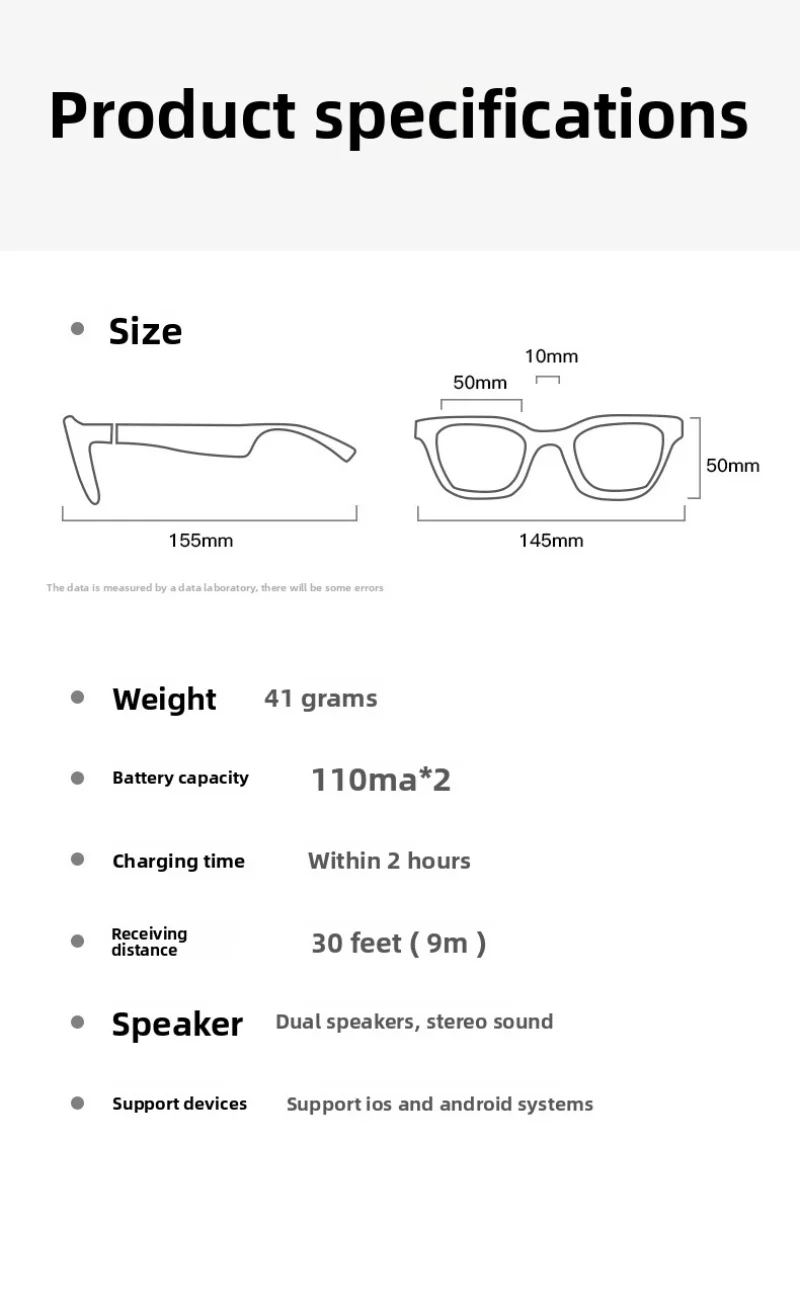 Outdoor sports AI intelligent translation sunglasses fashion driving sunglasses retro box