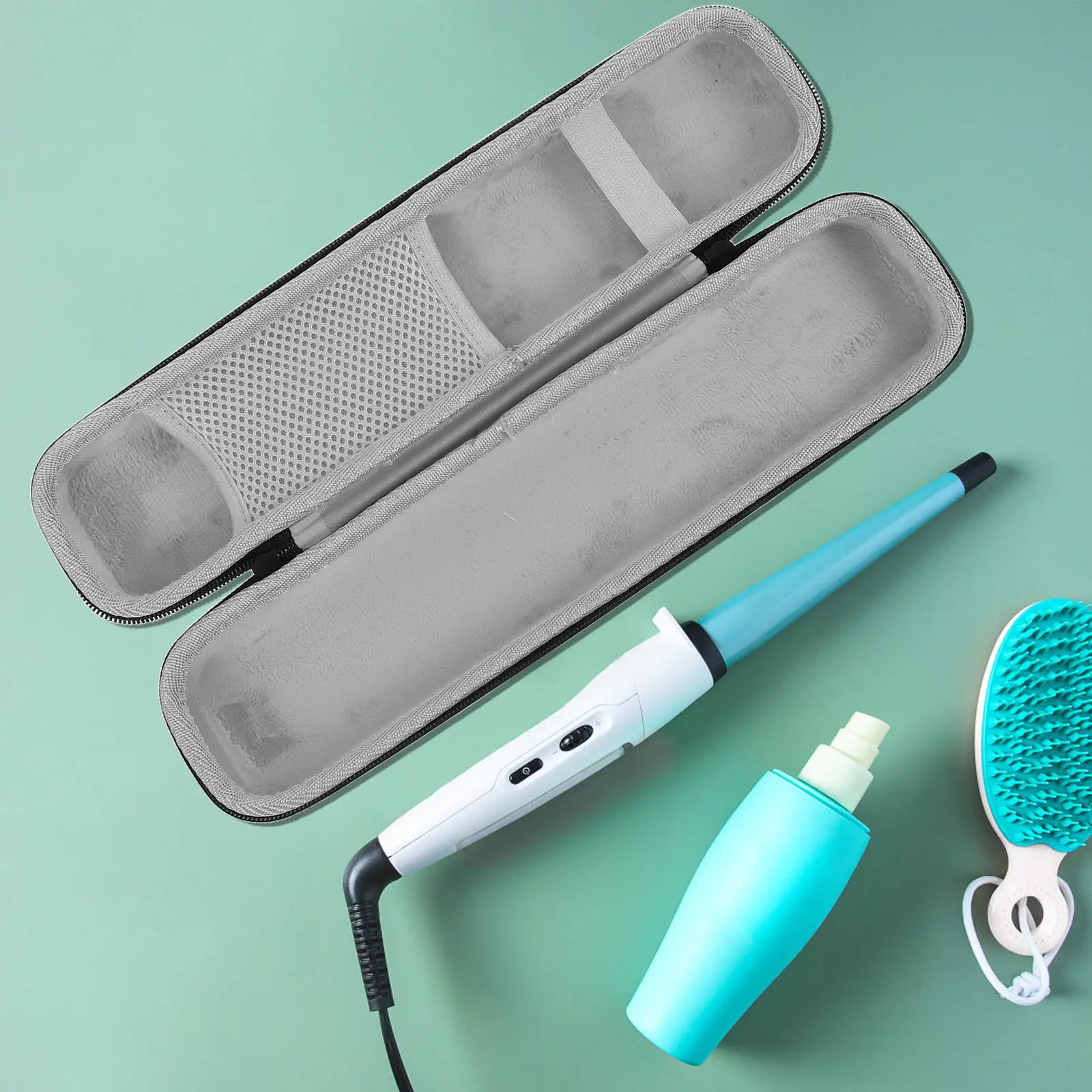 Multifunctional Hard Shell Eva Case for Flat Irons Curling Wands Waterproof Drop Proof Compact Lightweight Hair Tool Travel