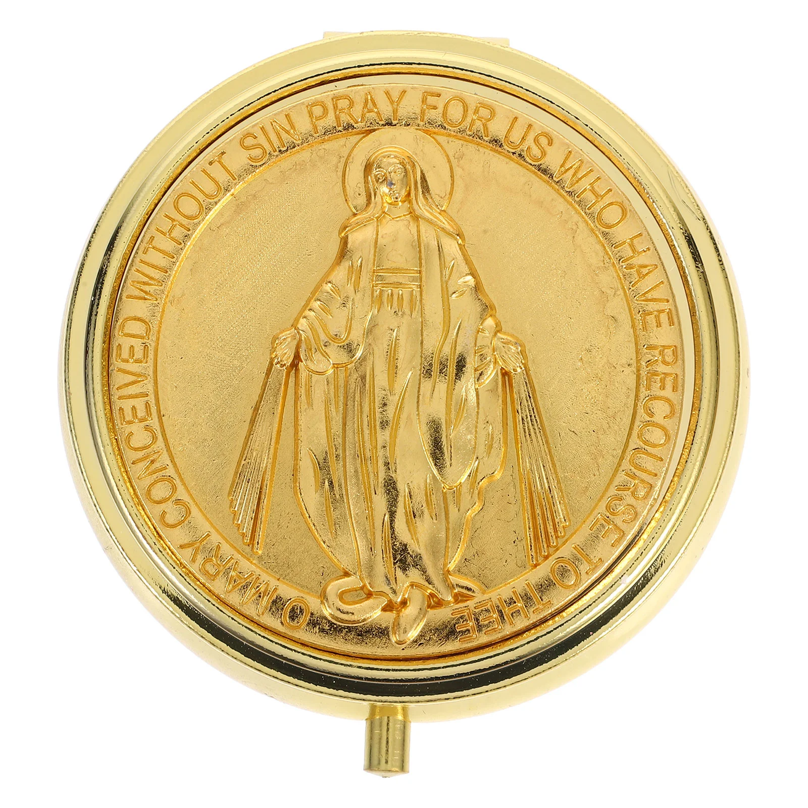 Metal Keepsake Box Rosary Bead Storage Case Catholic Prayer Beads Box Retro Jewelry Case Metal Box Small Trinket Box Christian K