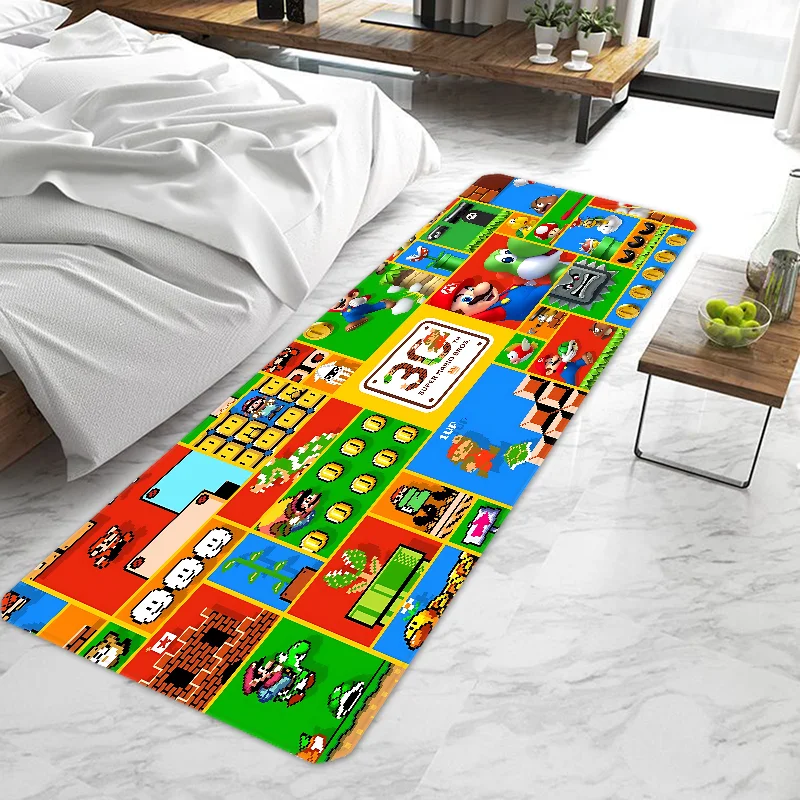 Game Super Marios Bros Door Mat Entrance Doormat Non-slip Washable Kitchen Carpet Living Room Hallway Rugs Bathroom Bath