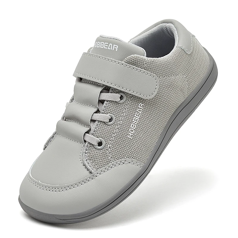 أحذية HOBIBEAR الشبكية حافي القدمين للأولاد والبنات بمقدمة واسعة أحذية رياضية بدون قطرة للمشي (طفل صغير وكبير)