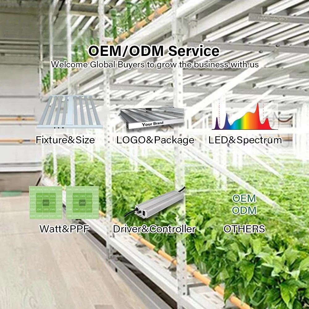 F600W-G Co2 Pro Full Spectrum 600W/720W for LED Grow Light 10 Bars Stand Aluminum Body IP65 Rated for Indoor Plants Blooming