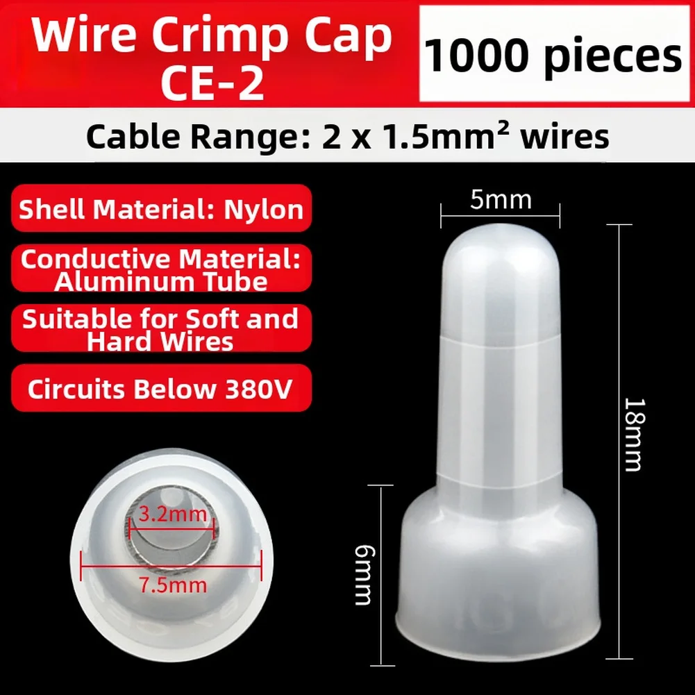 Quick Connect Terminal Crimp Wire Connector Closed End Terminal For Electrical Work Wire Connector Easy For Beginners