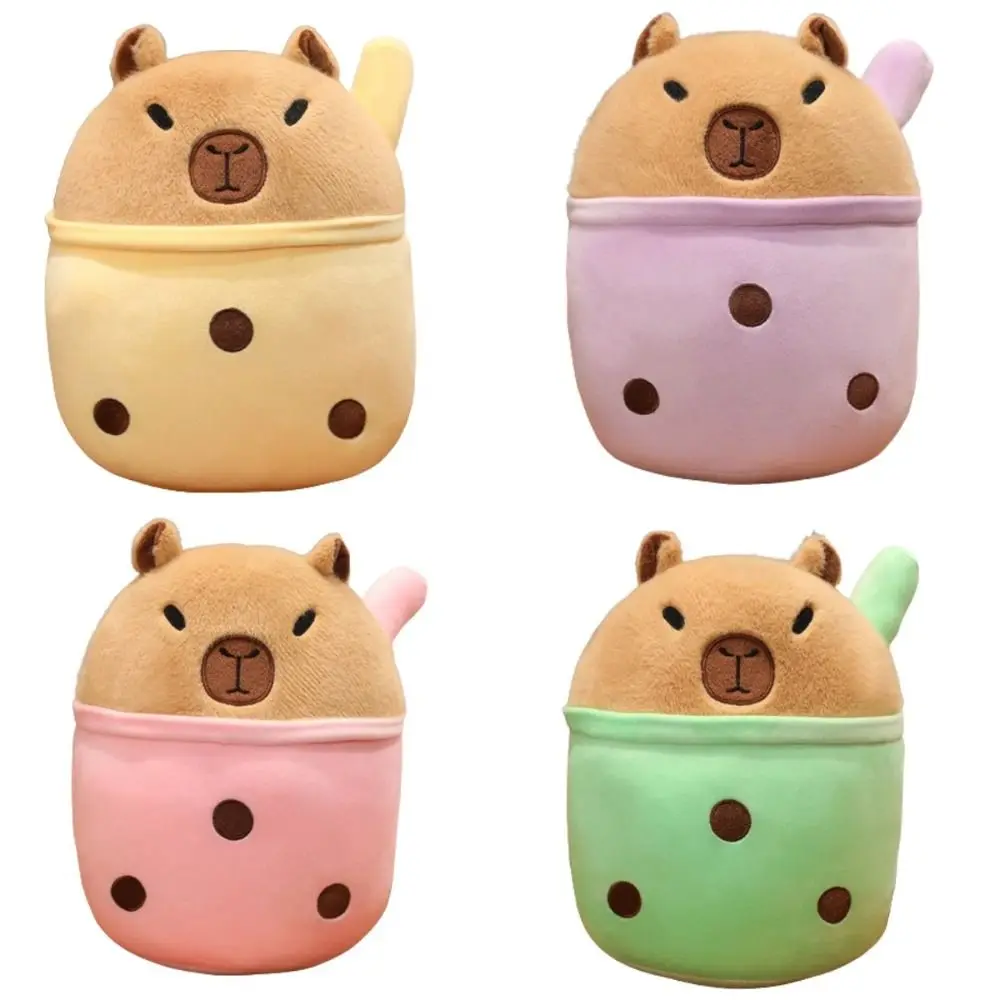 

Simulation Capybara Pillow Plush Toy Small Pearl Cloth Doll Milk Tea Cup Pillow Soft 20cm Capibara Anime Fluffty Toy