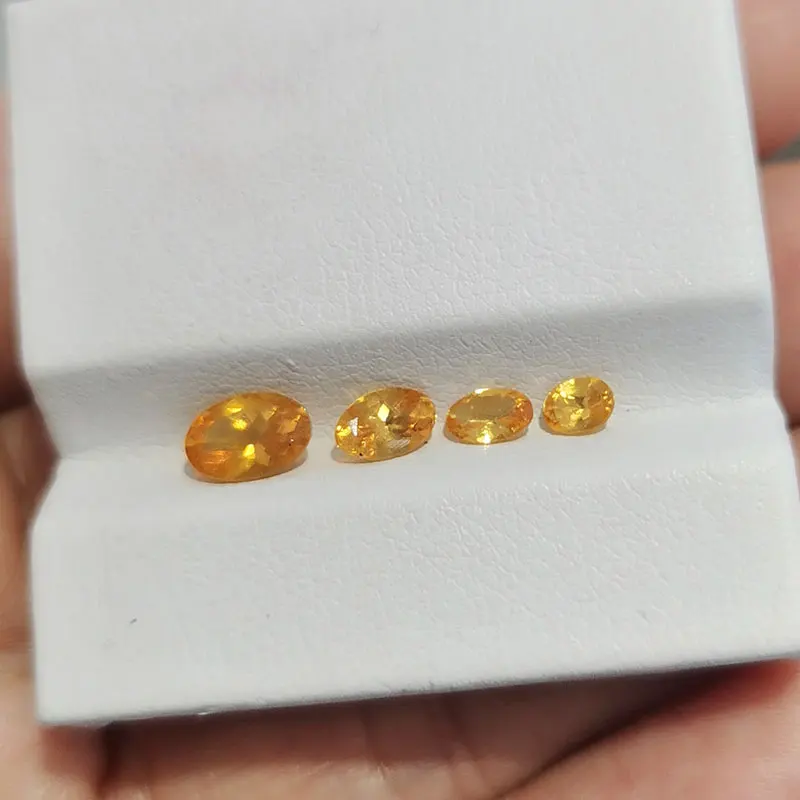 

3mm*4mm to 5mm*7mm Natural Fanta Garnet Loose Gemstone Wholesale Price Genuine Spessartine for Jewelry DIY