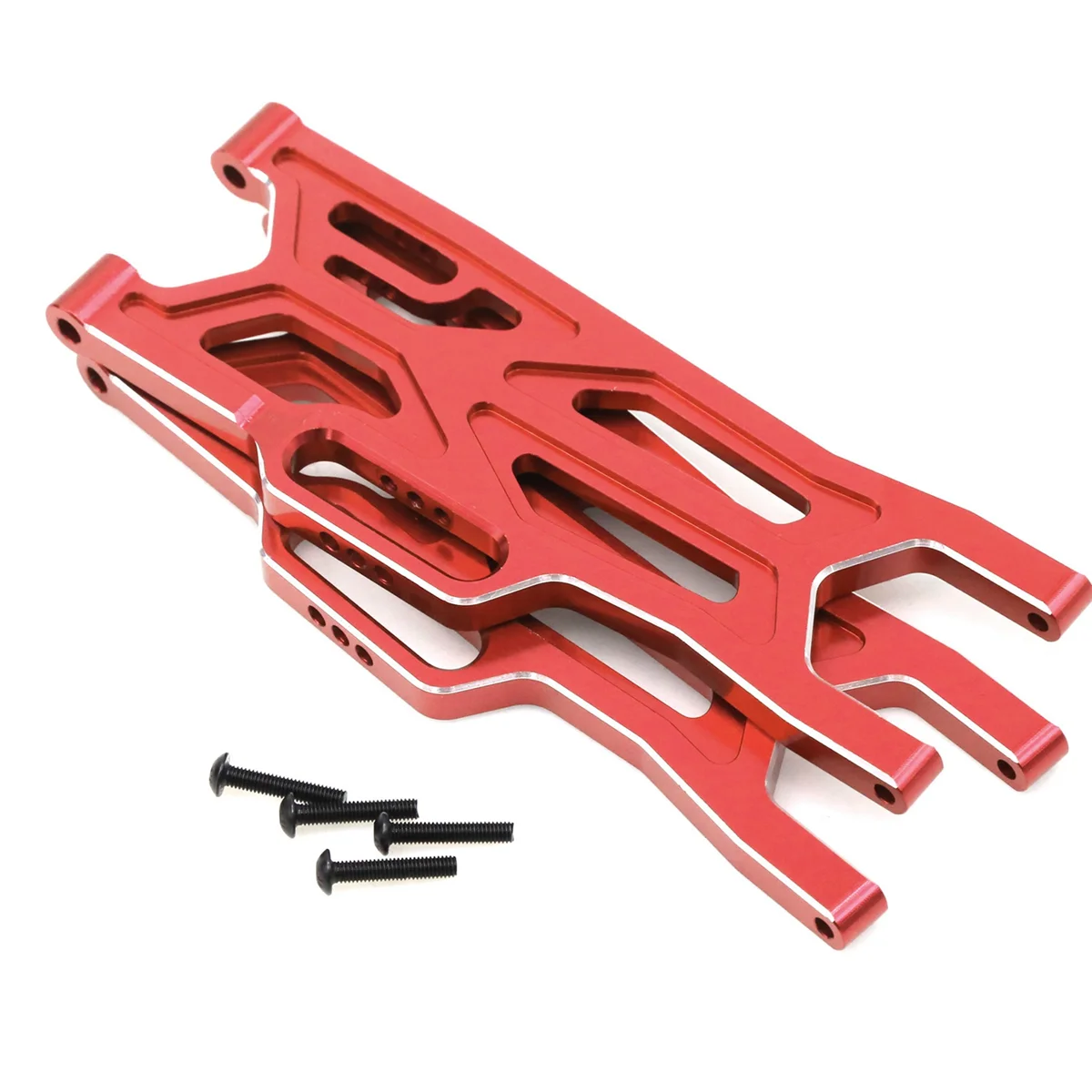 Metal Front Suspension Arms Swing Arm ARA330711 for Arrma 1/10 KRATON 4X4 4S V2 BLX RC Car Upgrade Parts Red