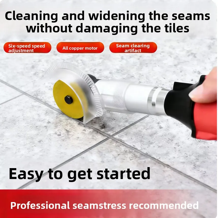 550W 90-Degree Elbow Tile Grout Cleaning Machine Mini Angle Grinder Multi-Function Grout Cleaner Grinder Mold Polisher Tool