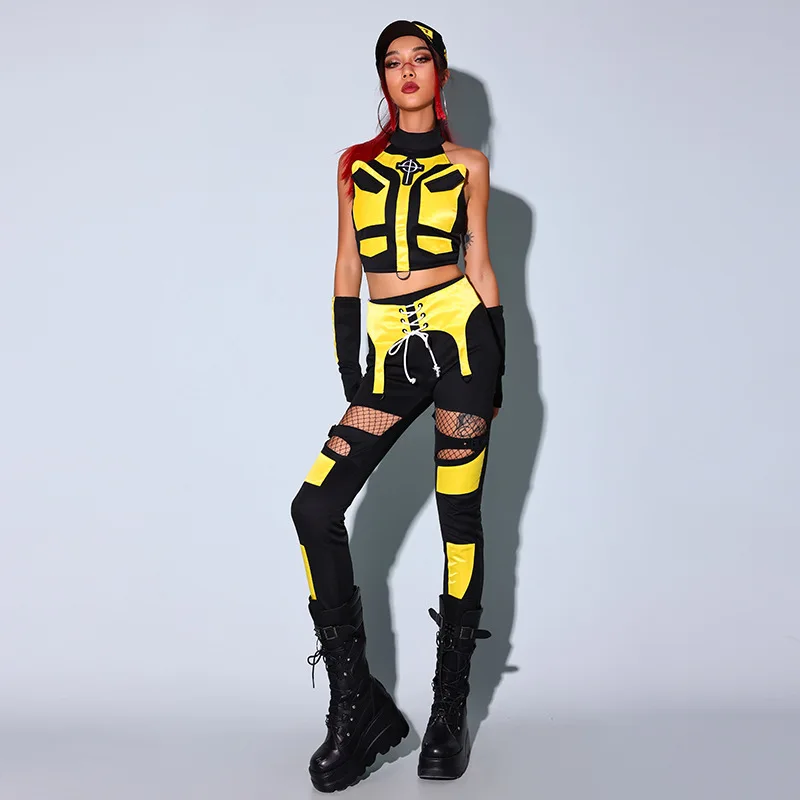 

Women's Performance Outfits Jazz Dance Team Uniforms Female Groups Cheerleading Costumes Practice Wear Healthy Fabric