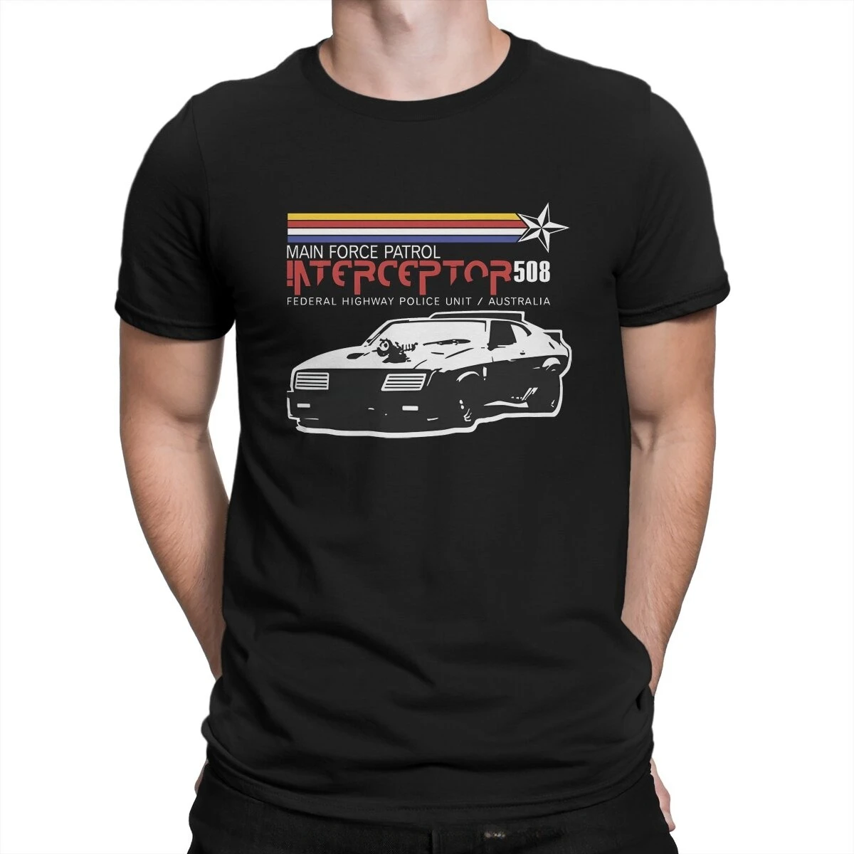 Interceptor 508 V2 Men T-shirt Mad Max Funny T Shirt Oversized Short Sleeve O-neck Cotton Tshirt Fashion Streetwear Tees