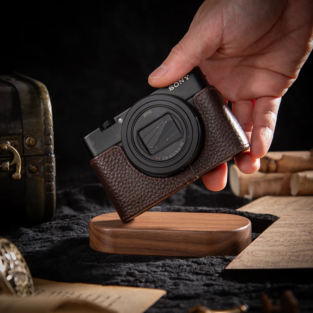 

Leather Camera Bag For Sony DSC-RX100M6/7 Case Protective Case Bag Genuine Leather Camera Half Case Photography Accessories