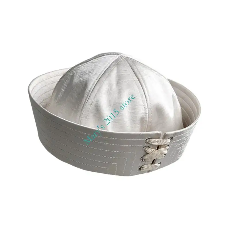 Cap with Adjustable Back, Panel-Seamed, Wide Stitched Band and Smooth Satined-Look Finish for Women Girl Photo