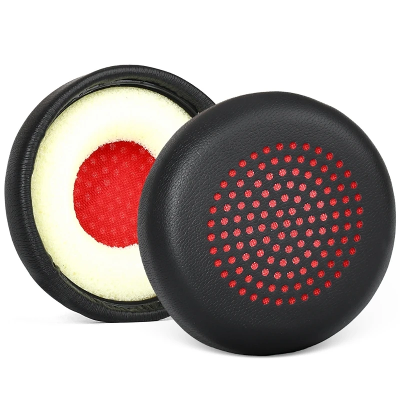 Headsets-Ohrpolster, 1 Paar schwarze Schaumstoff-Ohrpolster mit aufsteckbarer Montagebasis für Poly – Detail 1