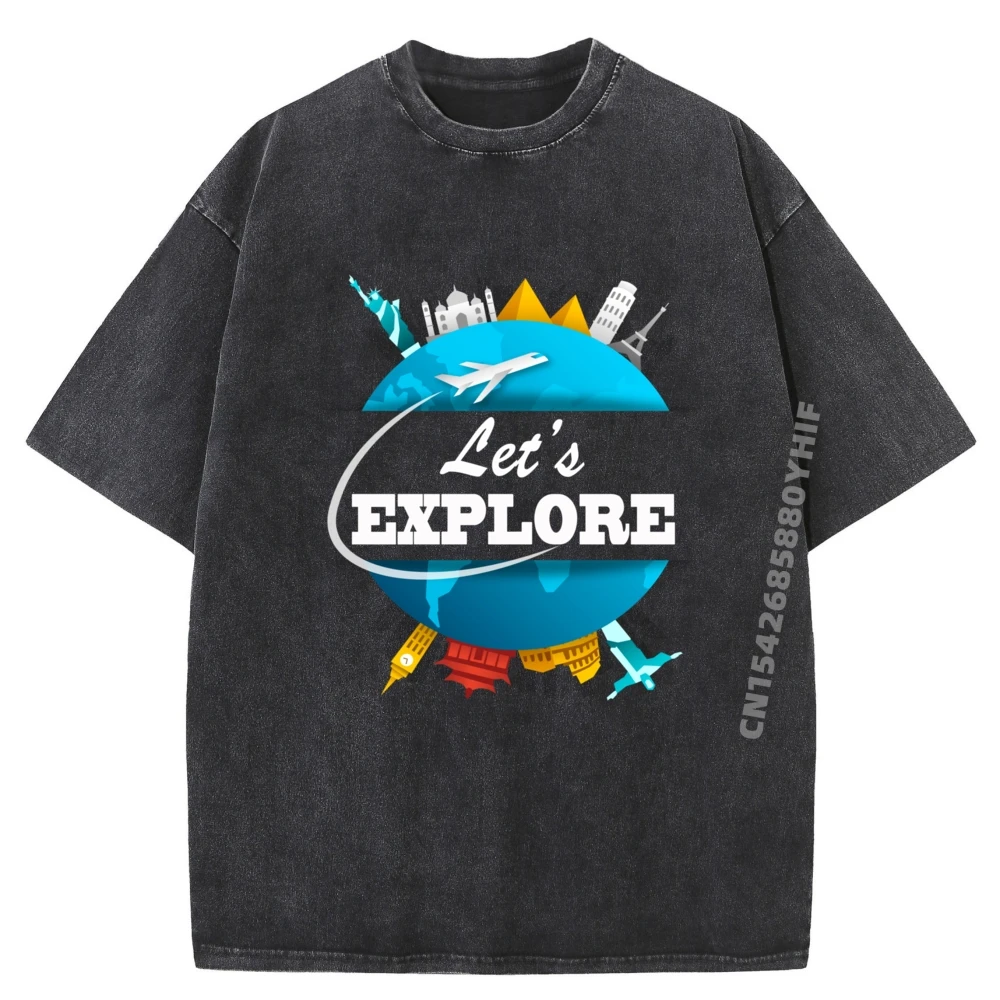 

Let Is Explore одинаковые футболки с графическим рисунком, свободные мужские летние футболки с принтом, дышащая стираная футболка