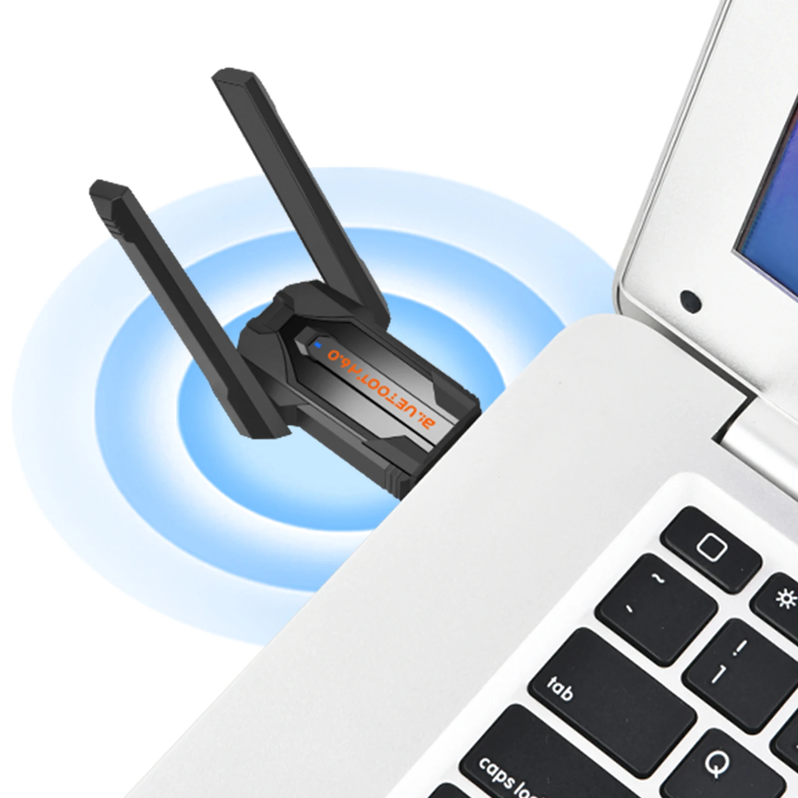BT 6.0 Adapter Plug & Play Wireless Dongle Reconnect 7 Devices Simultaneously for Keyboard/Mouse/Headphone/Speakers/Printer